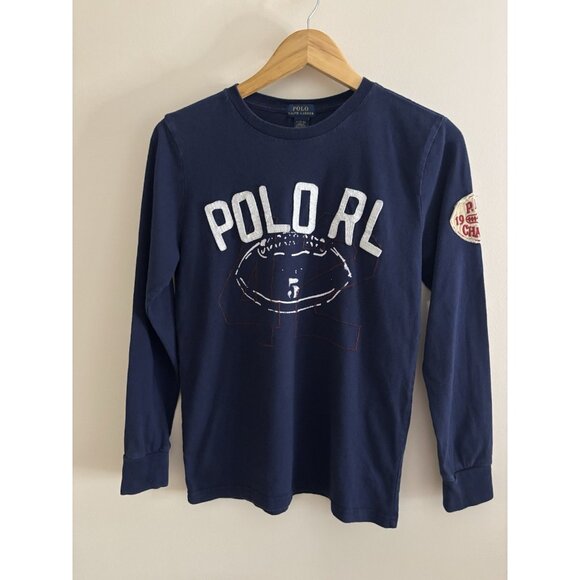 Polo Ralph Lauren Retro Style Football T Shirt 1944 Champs Boy's 14-16 Large - Picture 1 of 9